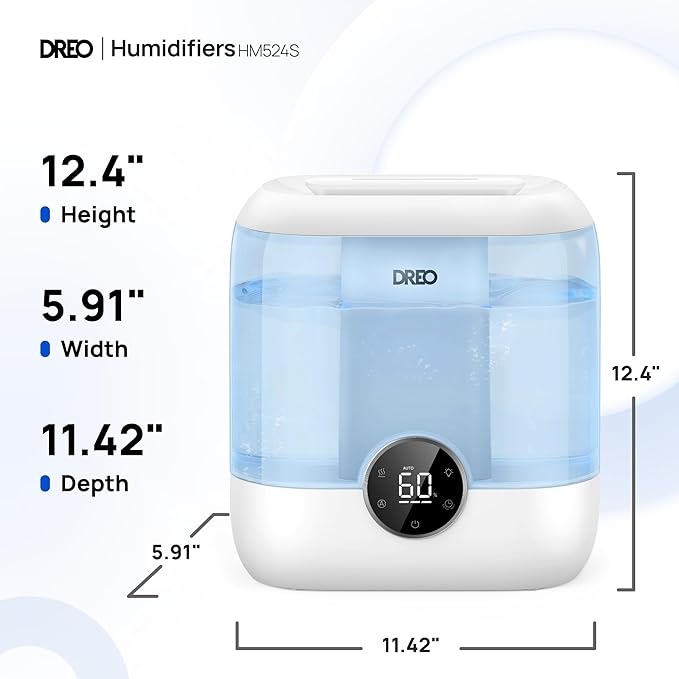 DREO Smart Humidifiers for Bedroom, 6L Top Fill Supersized Cool Mist Humidifier - Image 8