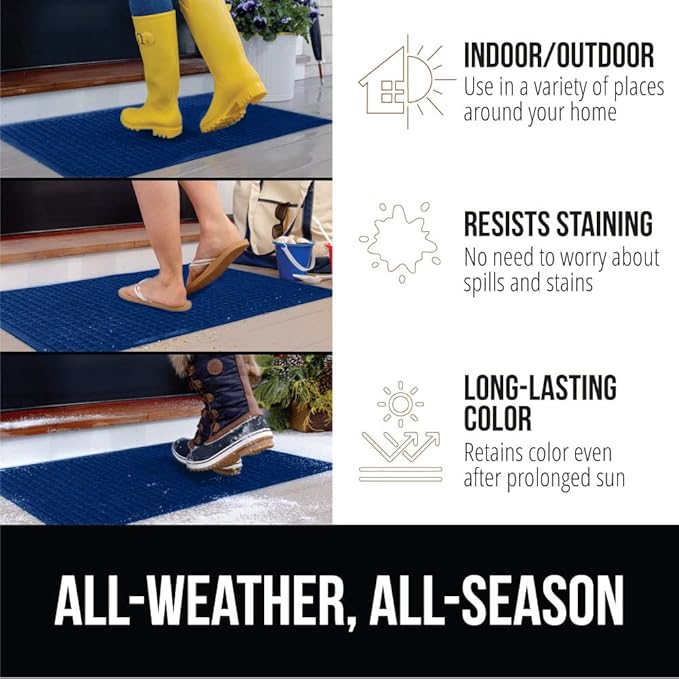 GORILLA GRIP Front Door Mat, Indoor Outdoor Ultra Absorbent HydroAbsorb Doormat - Image 6