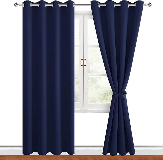 Hiasan Blackout Curtains for Bedroom, 52 x 84 Inches Long by Hiasan