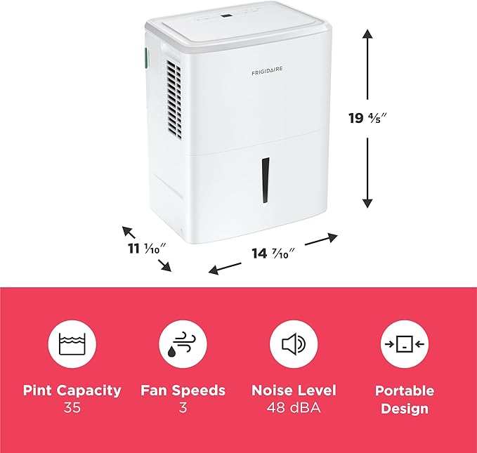 Frigidaire 35-Pint Portable Dehumidifier - Image 3
