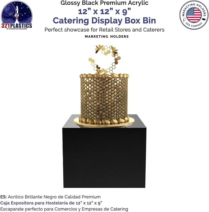 4 Pack 12" x 12" x 9" Acrylic Display Box - Image 3