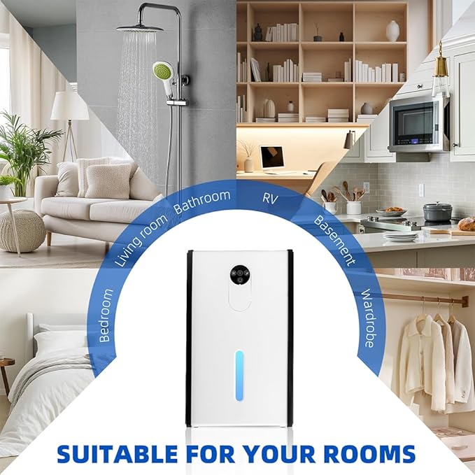 Dehumidifier for 1076 sq.ft, Quiet Portable Moisture Absorber - Image 8