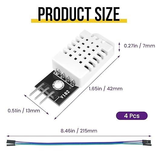 4Pcs DHT22/AM2302 Digital Temperature Humidity Sensor Module - Image 2