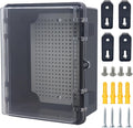 Junction Box, Hinged Black Clear Cover IP67 Waterproof ABS Project Box by Otdorpatio