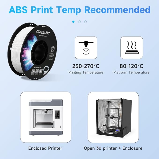 Creality ABS Filament 1.75mm, 3D Printer Filament, No-Tangling, Strong Bonding - Image 4