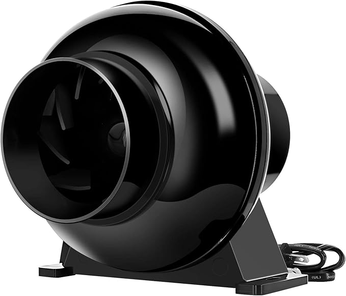 iPower 4 Inch 195 CFM Inline Duct Ventilation Fan Air Circulation Vent Blower by iPower