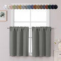 Chyhomenyc Light Grey Short Blackout Curtains 24 Inch Length, Small Kitchen by Chyhomenyc