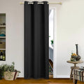 MYSKY HOME Solid Black Door Curtain Blackout Colset Curtains by MYSKYHOME
