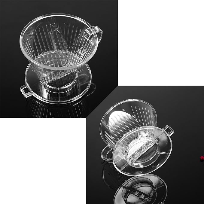 Transparent Reusable Coffee Filters Cone Shaped Portable Coffee Dripper Pure - Image 2