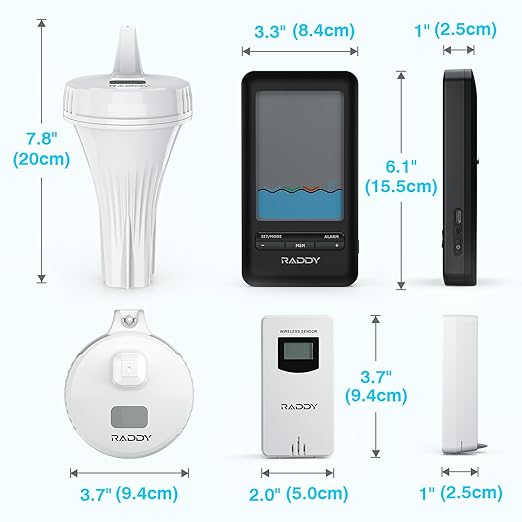 Raddy PT-3 Wi-Fi Pool Thermometer Floating Easy Read - Image 8