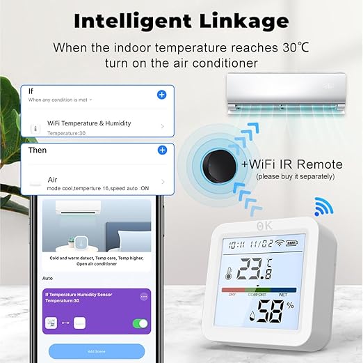 Zero Kelvin WiFi Smart Temperature & Humidity Sensor – App-Controlled - Image 5