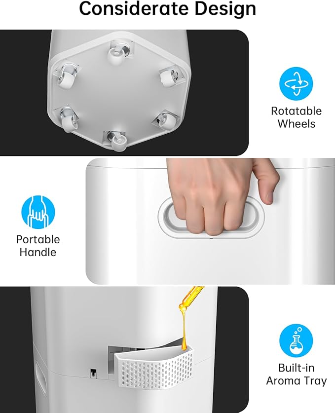 5Gal Smart Humidifier Large Room up to 2800ft², APP & Remote Control, 180° Auto - Image 6