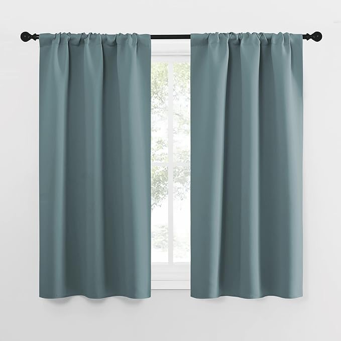 NICETOWN Greyish Blue Blackout Curtains Panels by NICETOWN