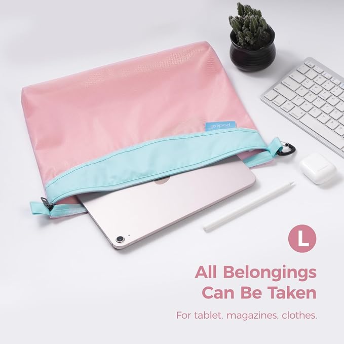 pack all Water-resistant Material Zipper Pouch, Mesh Zipper Bag - Image 3