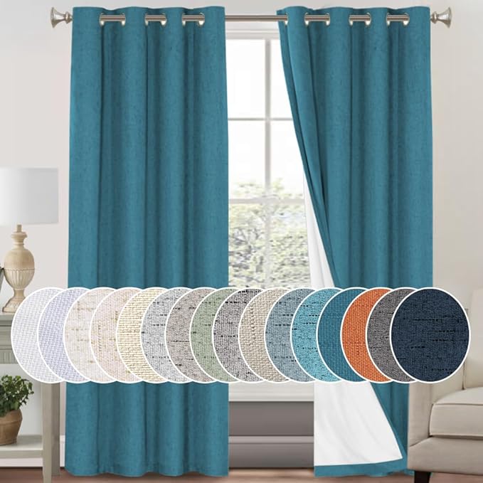 PrinceDeco Blackout Curtains for Bedroom 84" Long Thermal Insulated by PrinceDeco