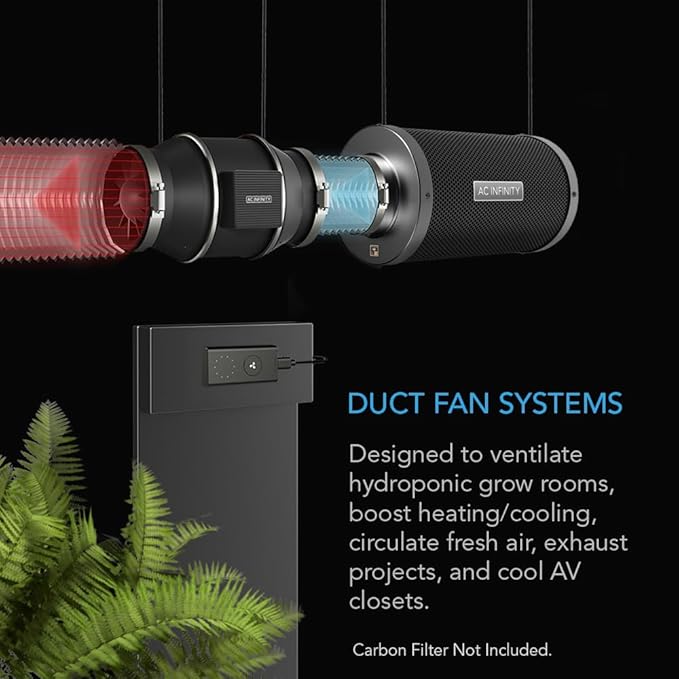 AC Infinity CLOUDLINE PRO S10, Quiet 10” Inline Duct Fan - Image 2