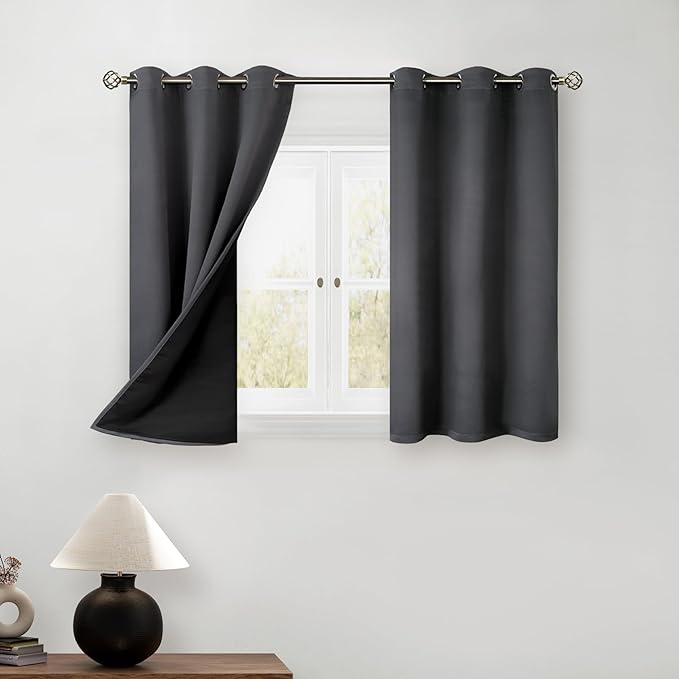BGment Short Blackout Curtains 40 Inch Length 2 Panels, Thermal Insulated Total by BGment