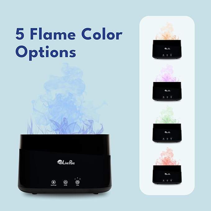 LP300HUM LivePure Aqua Flame Ultrasonic Humidifier- Vibration Technology - Image 4