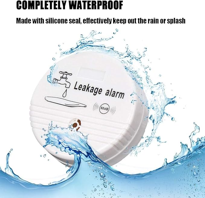 WER Water Leak Alarm Sensor, Battery Operated Leak Alert, 90dB Water Detector - Image 8