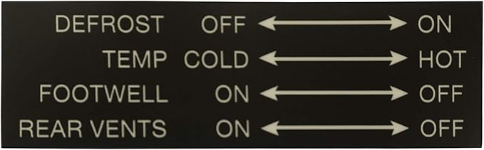 VANAGON Climate Control Label by GoWesty