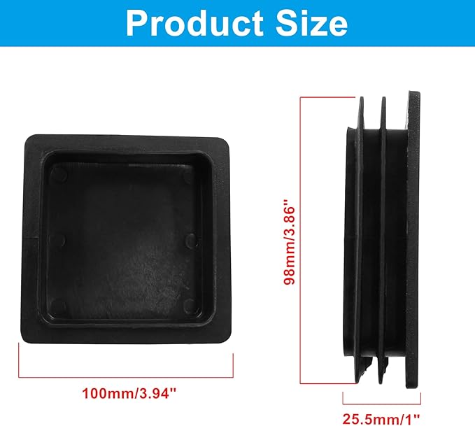 4 Pack 4" Square Plastic Plugs - Image 2
