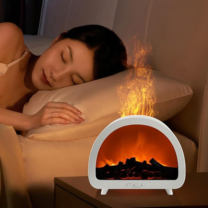 Fireplace Flame Air Diffuser Humidifier, 12 Colors Aromatherapy Essential Oil - Image 5