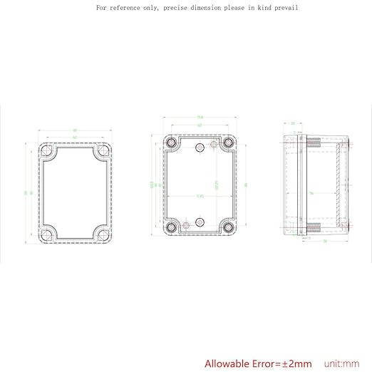 Junction Box, IP67 Waterproof ABS Black Project Box - Image 6