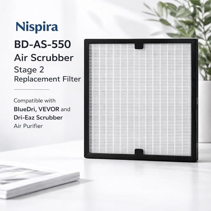 Nispira F301H BD-AS-550 HEPA500 Air Scrubber Replacement Filter - Image 3