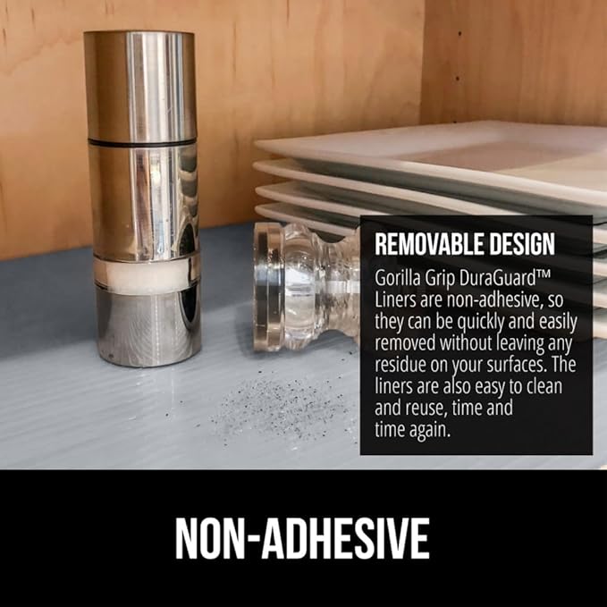 GORILLA GRIP DuraGuard Shelf Liner, 20x20 Non-Adhesive Cabinet Liners - Image 5