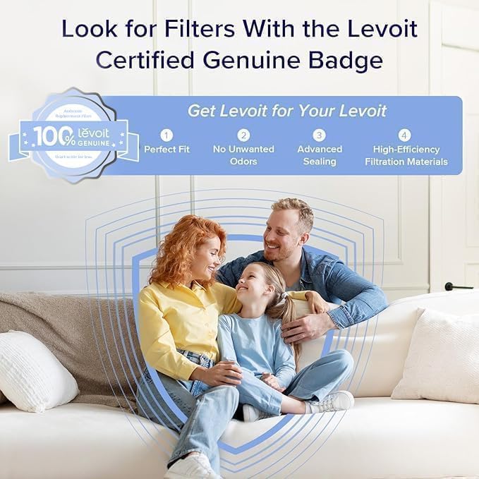 LEVOIT Vital 100S-P Air Purifier Smoke Remover Replacement Filter, Genuine - Image 6