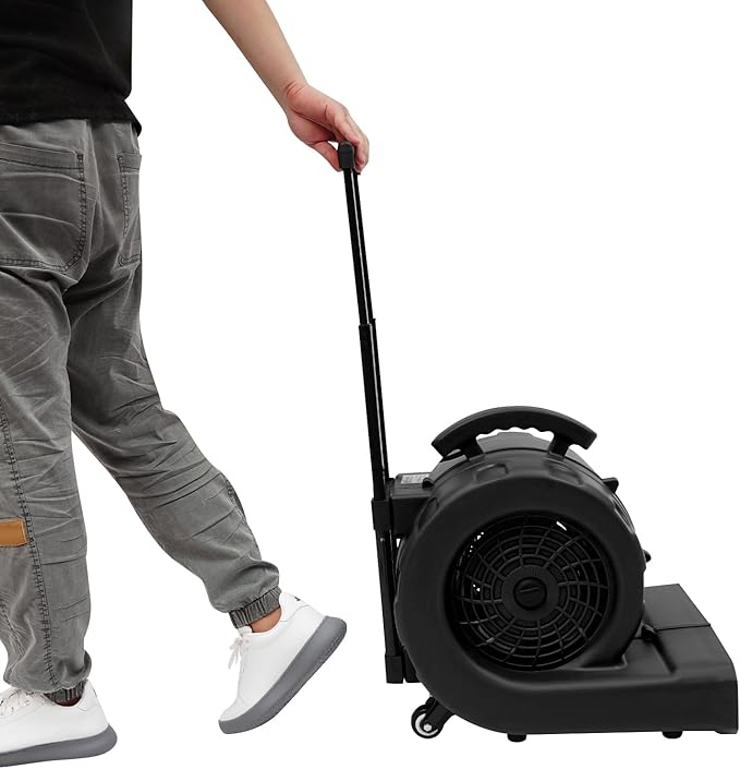 3-Speed Air Mover 750W Floor Drying Dryer Portable Carpet Drying Blower Fan-110V - Image 5