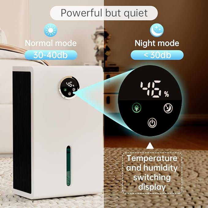 Dehumidifier for Home 1000 sq.ft 120 Ounce Energy Saving and Tank Quiet - Image 6