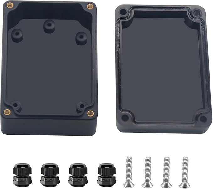 Project Box ABS Black Electrical Boxes IP67 Outdoor Waterproof box Electronic by Otdorpatio