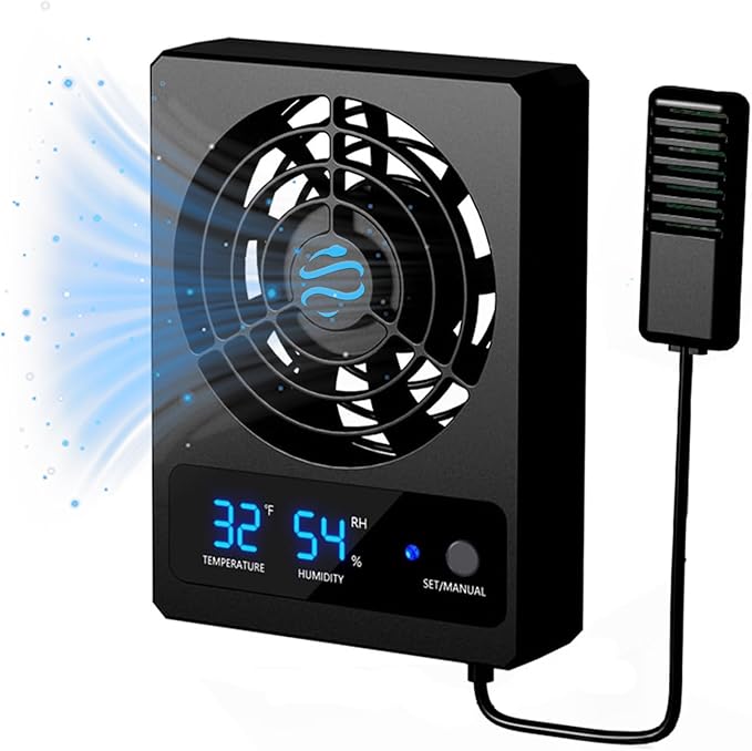 Reptile Ventilation Fan with Humidity Control & High Temp Alarm, Smart by Unknown