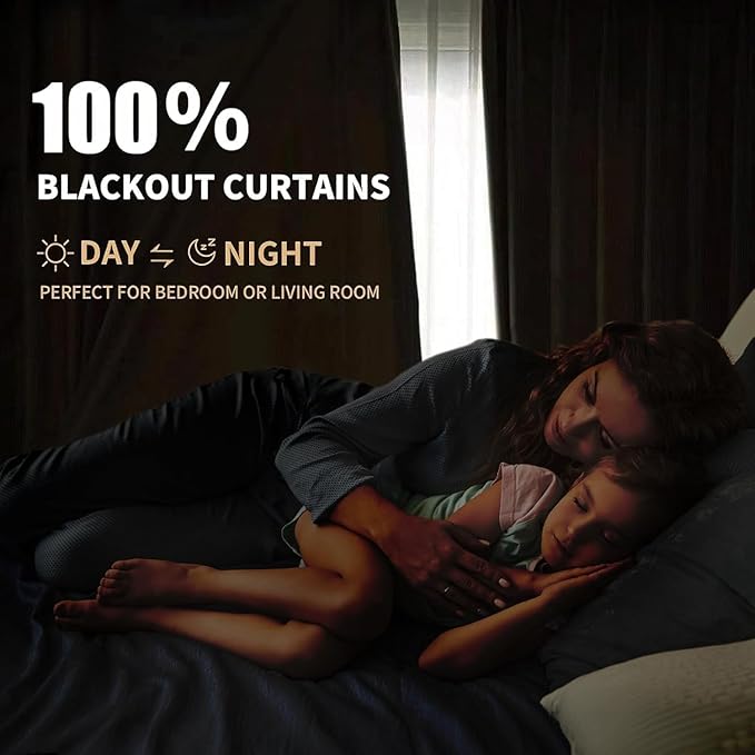 INOVADAY Thermal Sliding Door Curtains 100% Blackout Curtains - Image 2