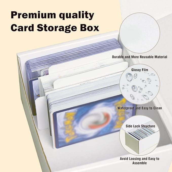 NUMINA 4 Pack 350 Small Card Storage Box, Heavy Duty Cardboard Game Card - Image 5