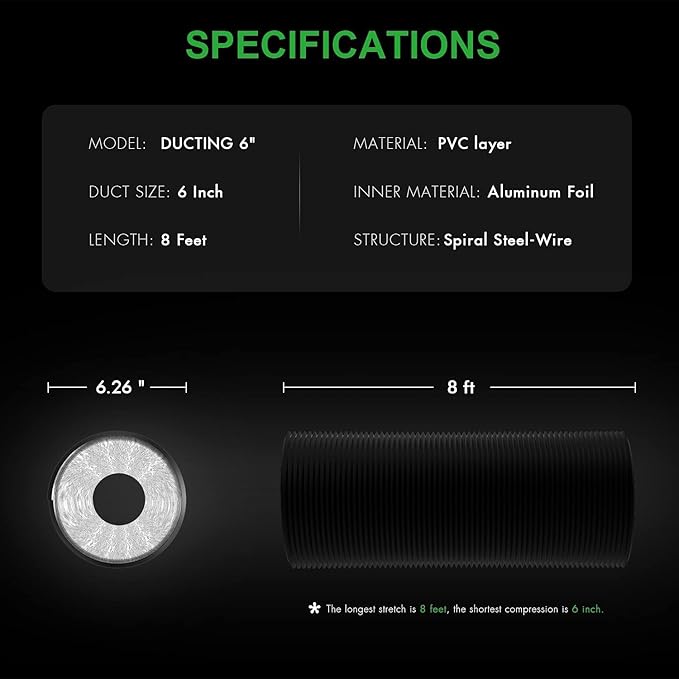 iPower 6 Inch Inline Duct Ventilation Smart Fan - Image 7