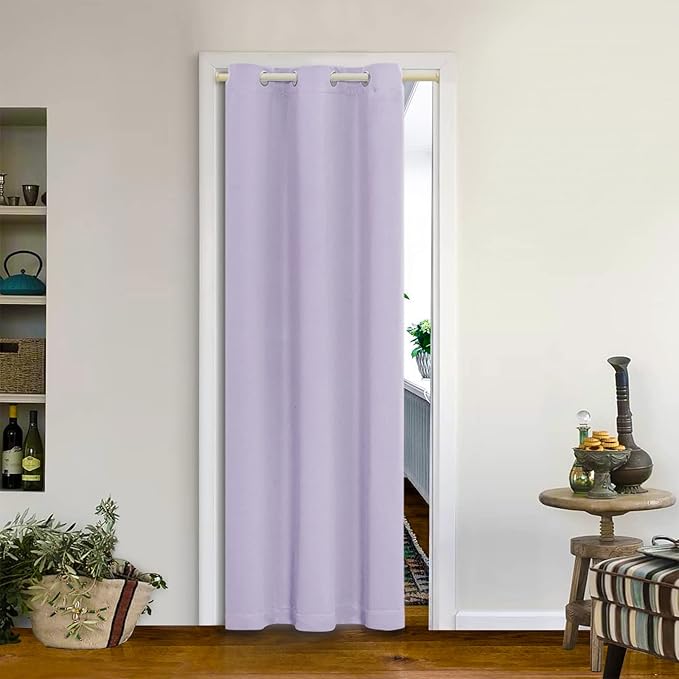 MYSKY HOME Light Purple Door Curtain by MYSKYHOME