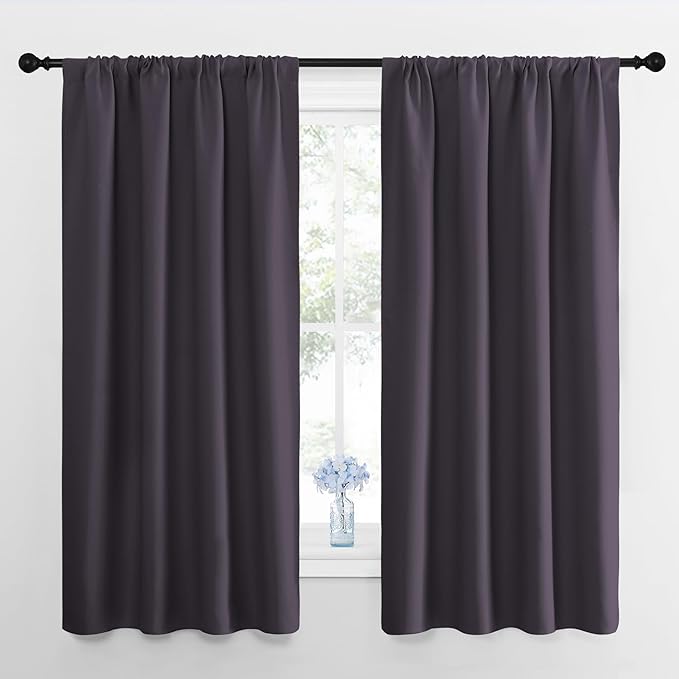 NICETOWN Kitchen Curtains, Short Blackout Drapes, 34 in x 45 in, Thermal by NICETOWN