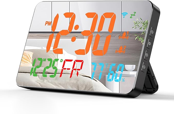 Walfront Tuya WiFi Digital Alarm Clock Desktop Clock Calendar Intelligent by Walfront