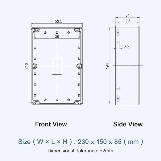 LeMotech Electrical Box Clear Cover Project Box IP65 Waterproof Junction Box - Image 8