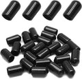 24 Pcs Round Rubber End Caps, 5/16" ID Vinyl Flexible Screw Thread Protectors by Bonsicoky