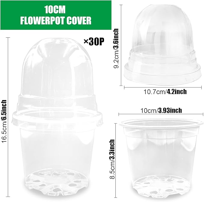 Transparent Nursery Pots 4Inch - Image 5