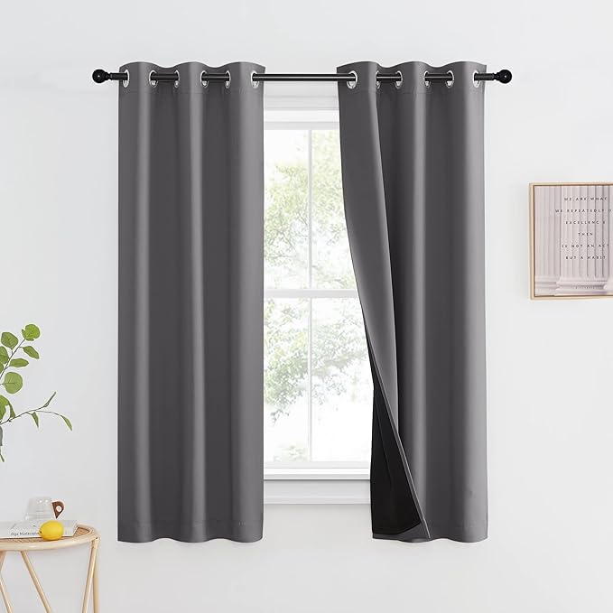 NICETOWN 100% Blackout Short Curtain by NICETOWN
