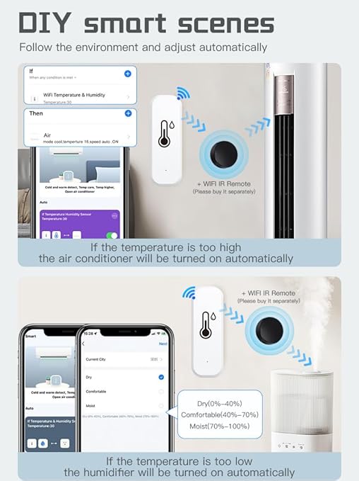 Zigbee Temperature and Humidity Sensor, Wireless Thermometer - Image 3