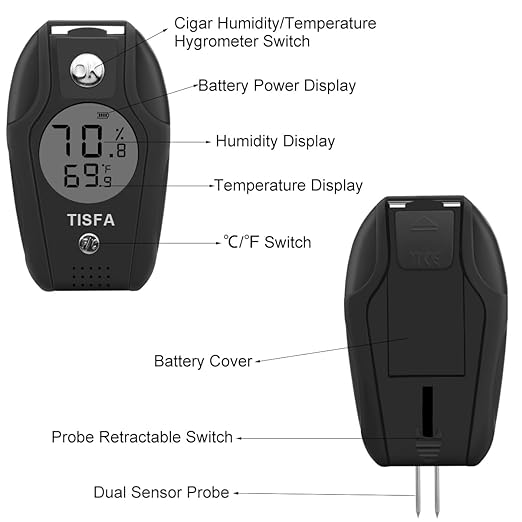 TISFA Digital Hygrometer and Thermometer, Temperature Humidity Gauge - Image 3