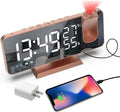 Projection Digital Alarm Clock for Bedrooms, Alarm Clock Radio on Ceiling by Hanaix