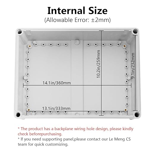 LeMotech Junction Box IP67 Waterproof Dustproof ABS Plastic Project Box - Image 3
