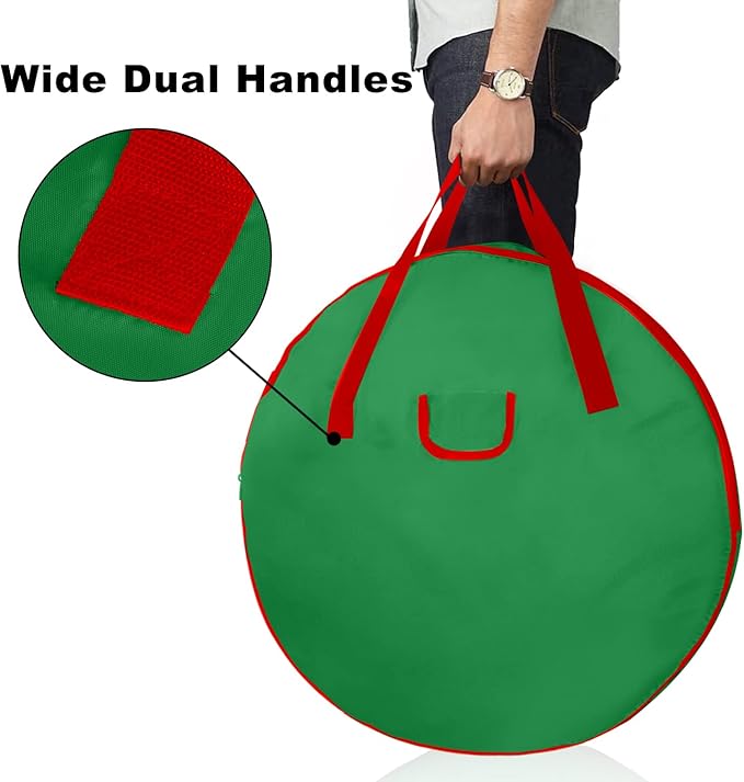 Christmas Wreath Storage Bag 25inch -Large Christmas Wreath Storage - Image 3