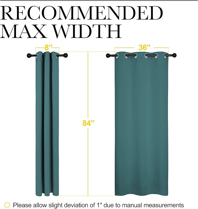 NICETOWN Thermal Insulated Solid Grommet Blackout Curtains/Drape - Image 6
